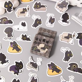 Stickers Cute Pet And Animal Love Fun Cat Sealing Paste Notebook DIY Decorative Stickers (Option: Black Cat)