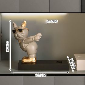 Wine Cabinet Hallway Dining Table TV Cabinet Decoration (Color: Brown)