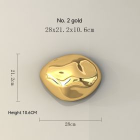 Stone Ornaments Abstract Decorations Creative Background Wall (Option: 28cm Gold No 2)
