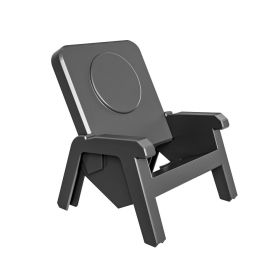 Bracket Loudspeaker Small Chair Wireless Charger (Option: Black-10W Qi Solution C Port)