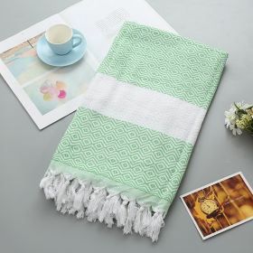 Handmade Tassel Blanket Turkish Beach Towel (Option: 5 2 Green-100x180)