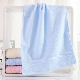 Household Fashion Pure Cotton Towel Plain (Option: Blue-72X33)