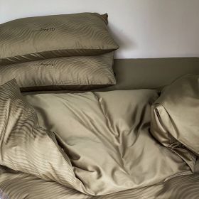 Long-staple Cotton Bed Four-piece Set (Option: Fitted Sheet Naili-150cmBed200x230cm)