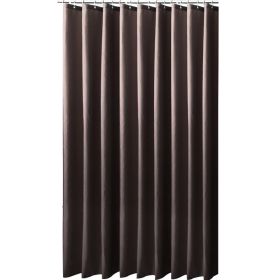 Waterproof Shading Shower Partition Curtain Punch-free (Option: Coffee Color-150 Width 200 Height Hook)